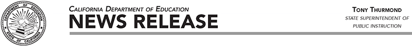 California Department of Education press release